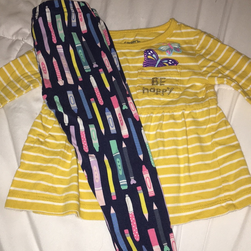 Carters 12-18 months top and pants set 3/$10